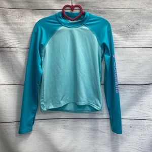 Omni-Shade Sun Protection Kids long sleeve blue Columbia shirt size xs 6/7